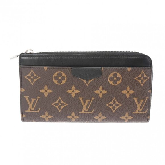 LOUIS VUITTON Monogram Macassar Brown / black M69407 Long wallet - Picture 1 of 14